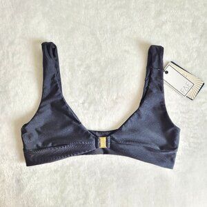 FAE | Kendall Top in Nero With FAE Embossed Gold Front Clasp